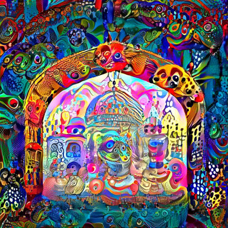 Taj Mahal in colors