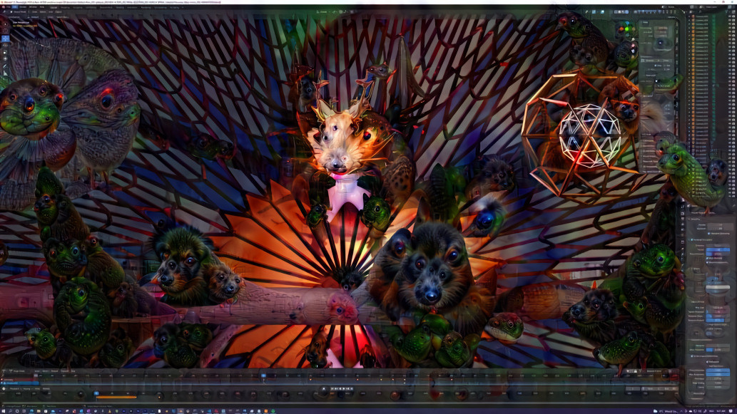 Psy fi Blender 3d x Deep Dream 2