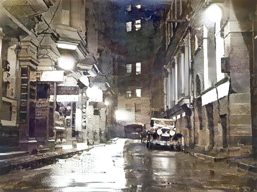 A wet Angel Place, Sydney, 1930s  Sam Hood (PD)