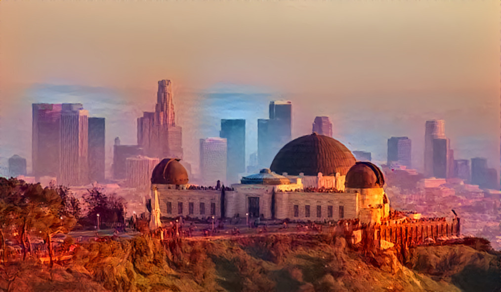 Griffith Observatory and Los Angeles skyline