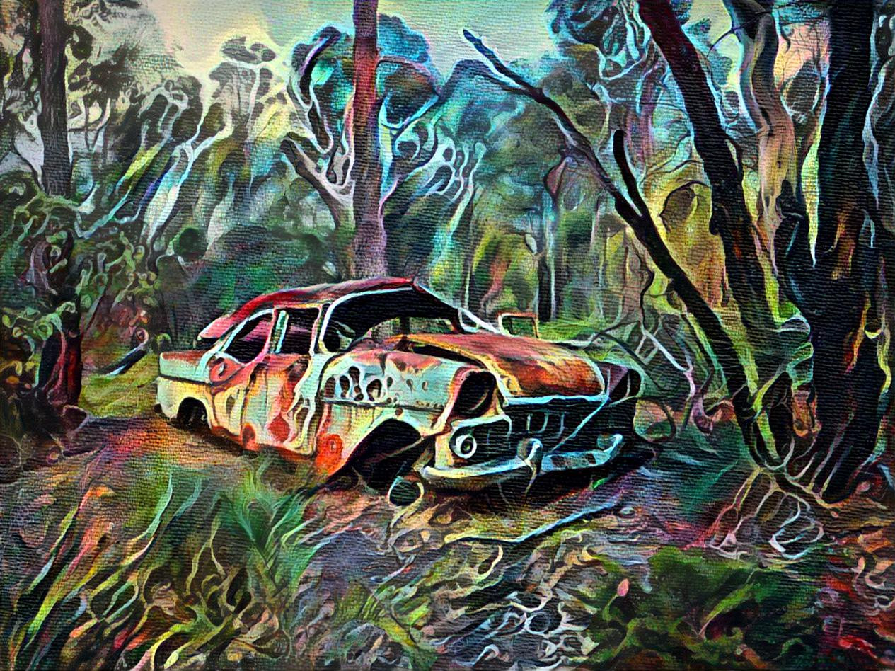 EK Holden found in the bush