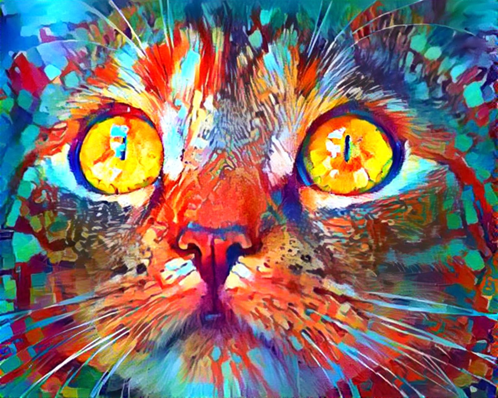 Colourful Cat Face