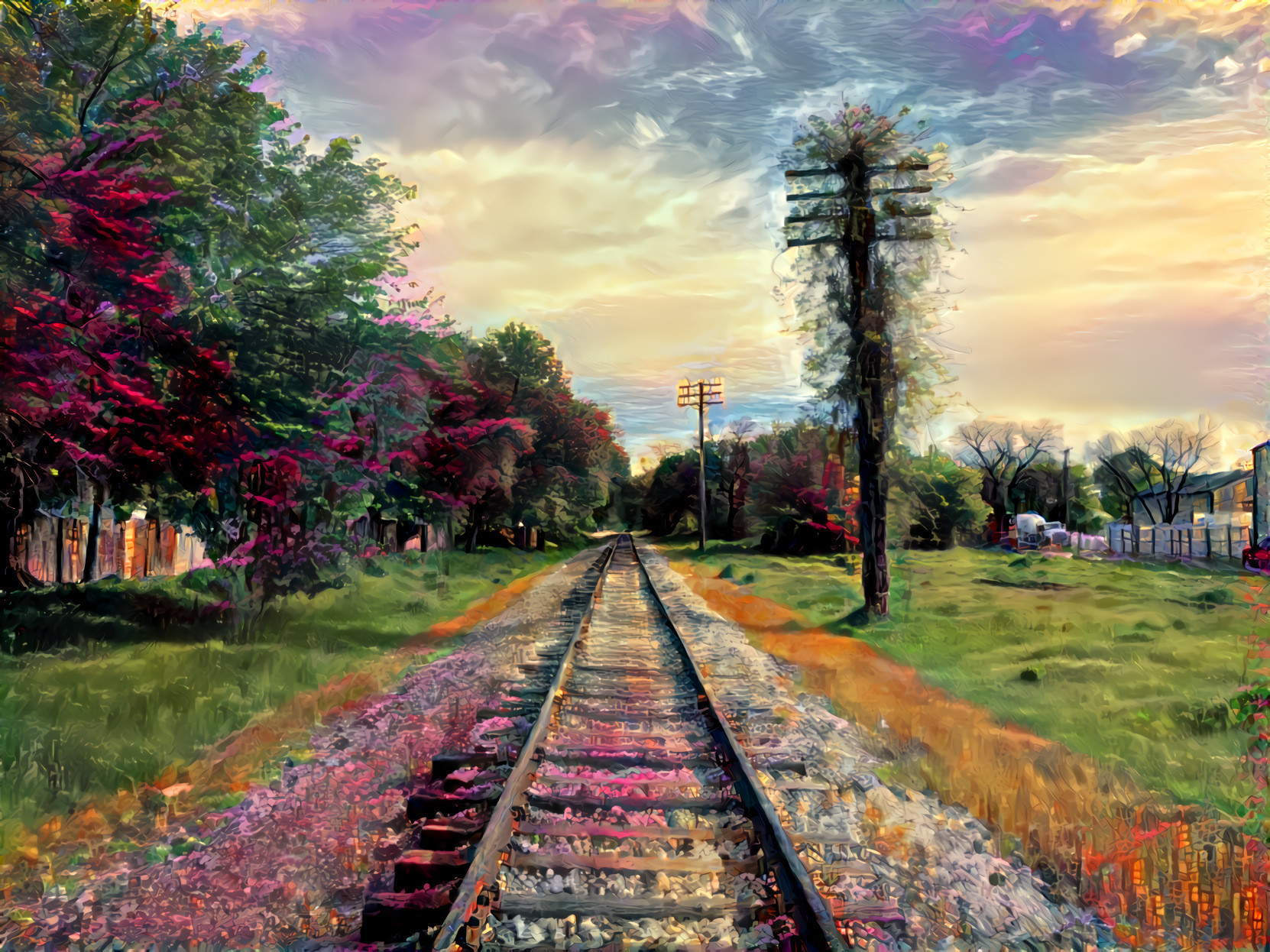 Dun-idyllic rail scene