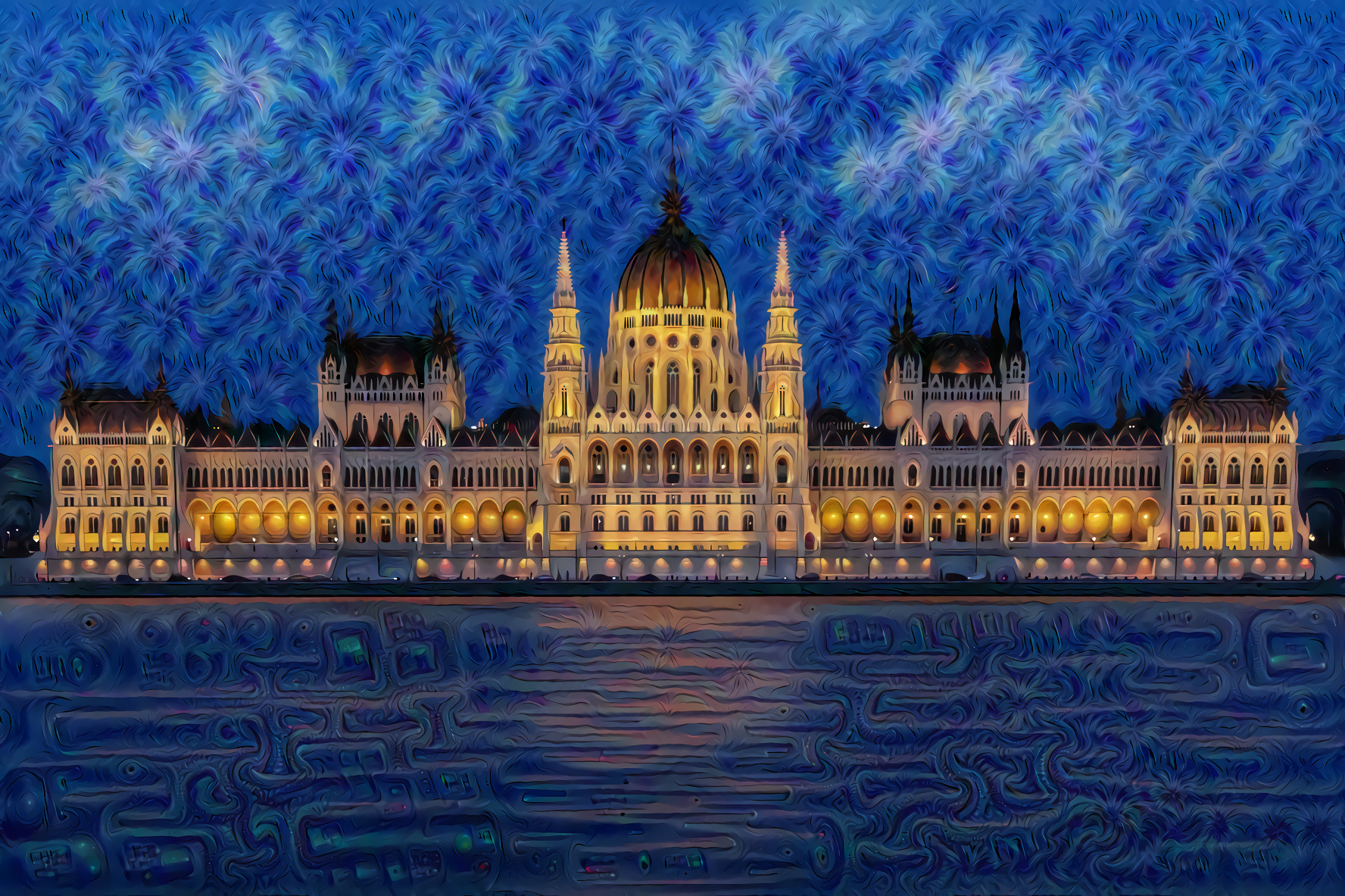 Hungarian Parliament, Budapest on the Danube