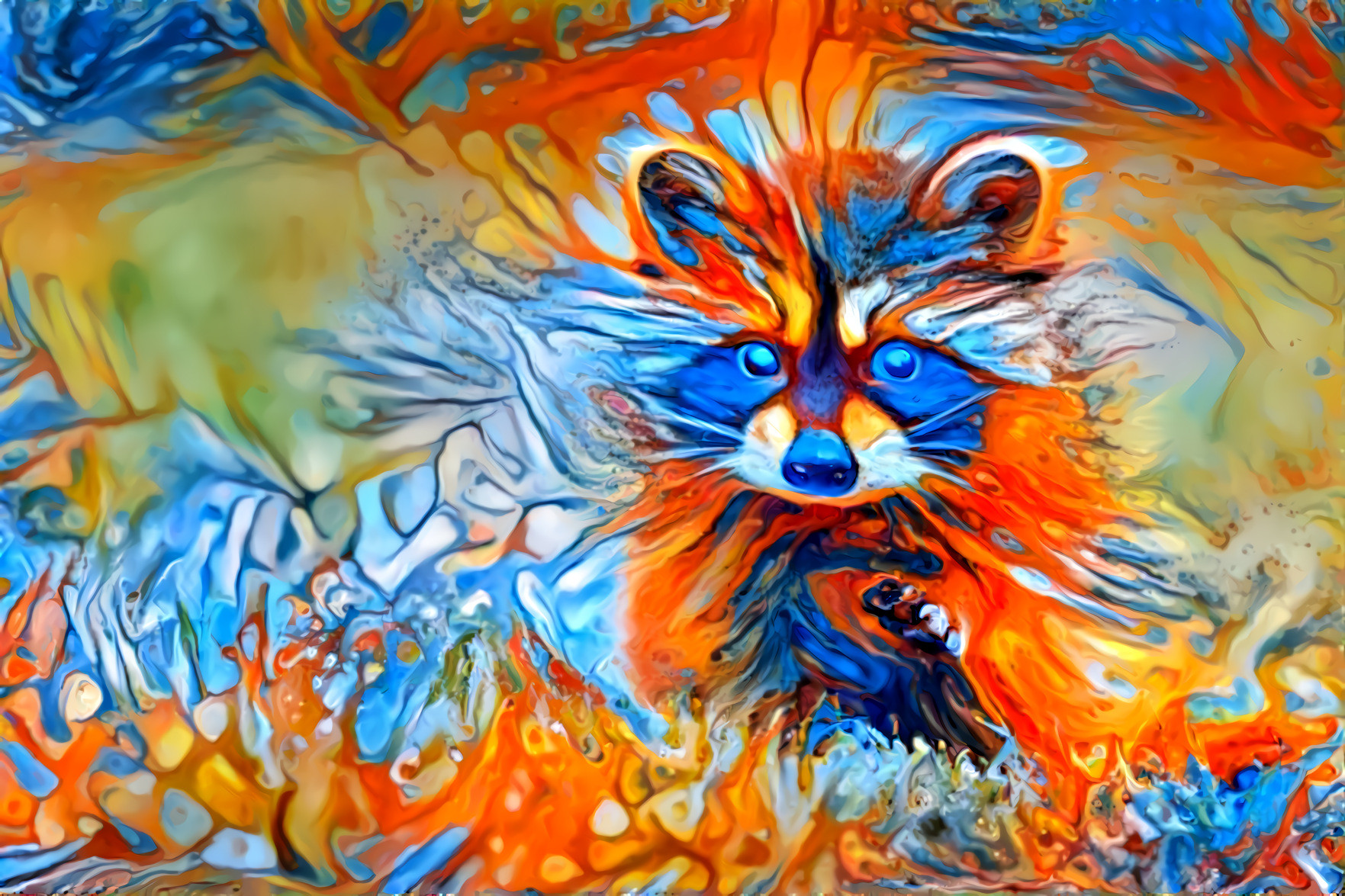 Trippy raccoon 