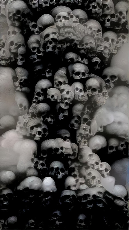 killer volcano - b&w skulls