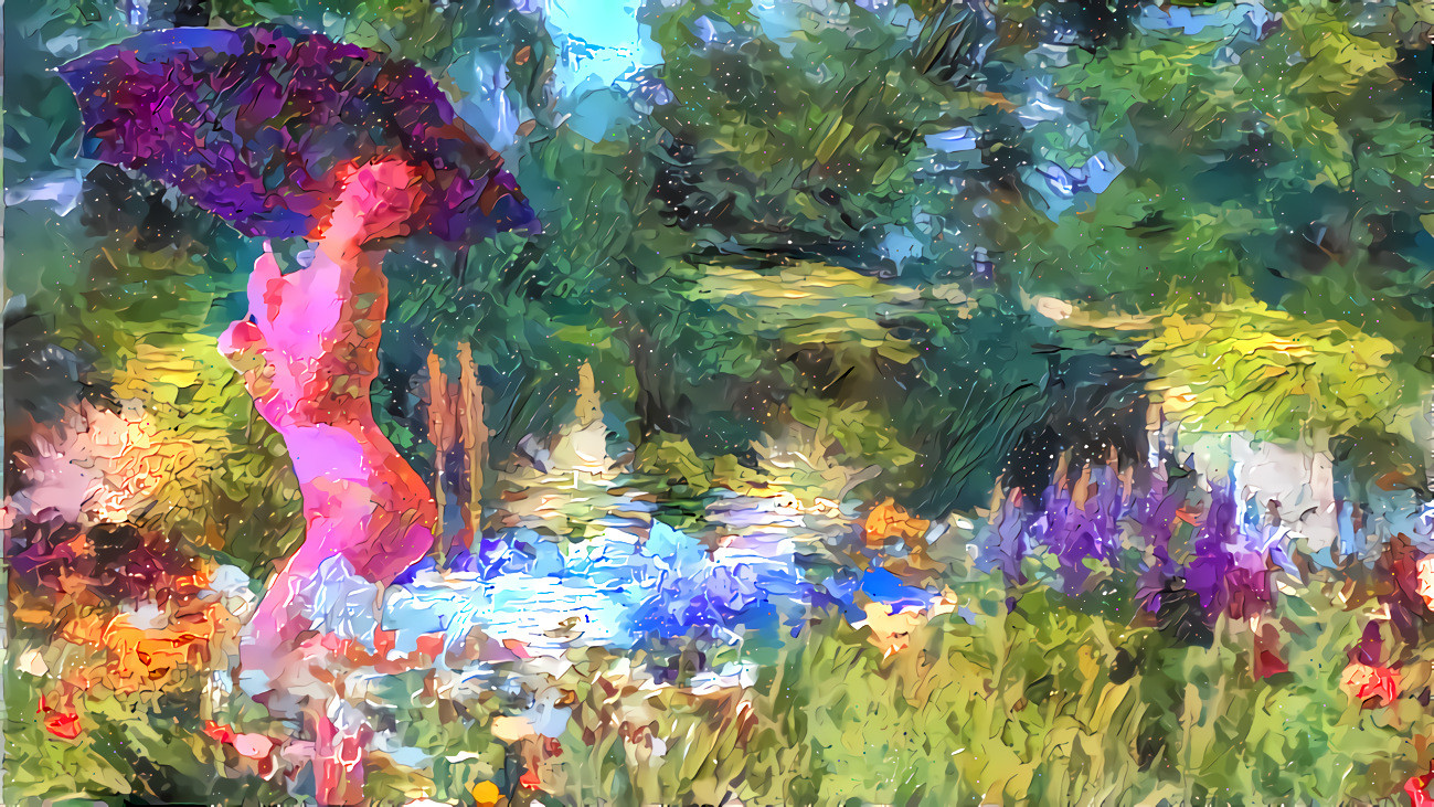 Blue Irises & Pink Tulips  (source photo Monet'ed with Mediachance Dynamic Auto-Painter)