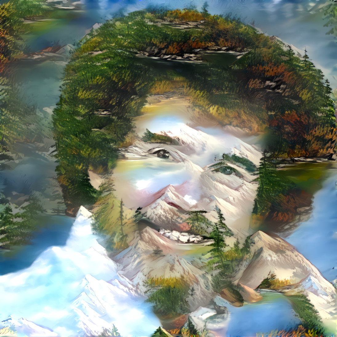 Bob Ross painted by Bob Ross