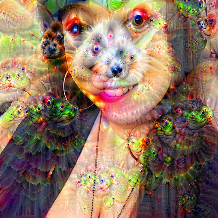 Deep dream nightmare Snow Rabbit