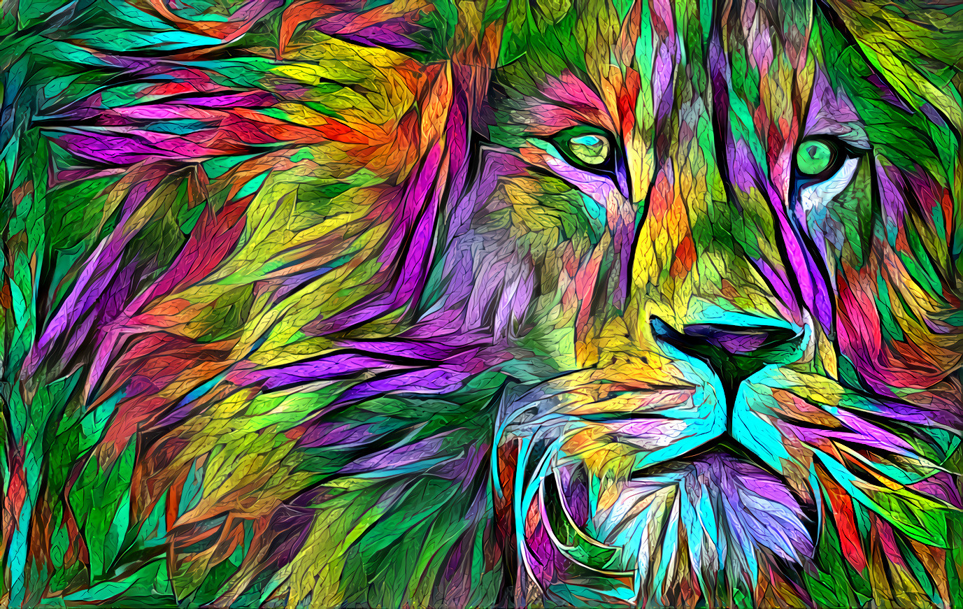 Colorful Lion