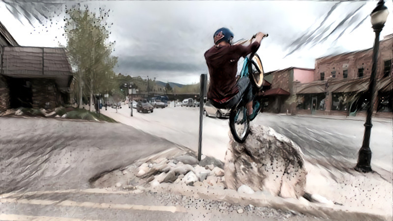 Biking in ski town, USA