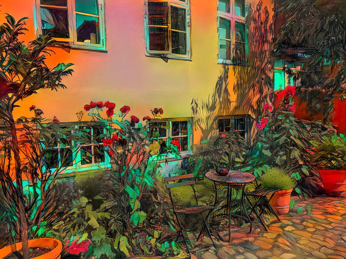 Malin’s backyard in Christianshavn, Copenhagen