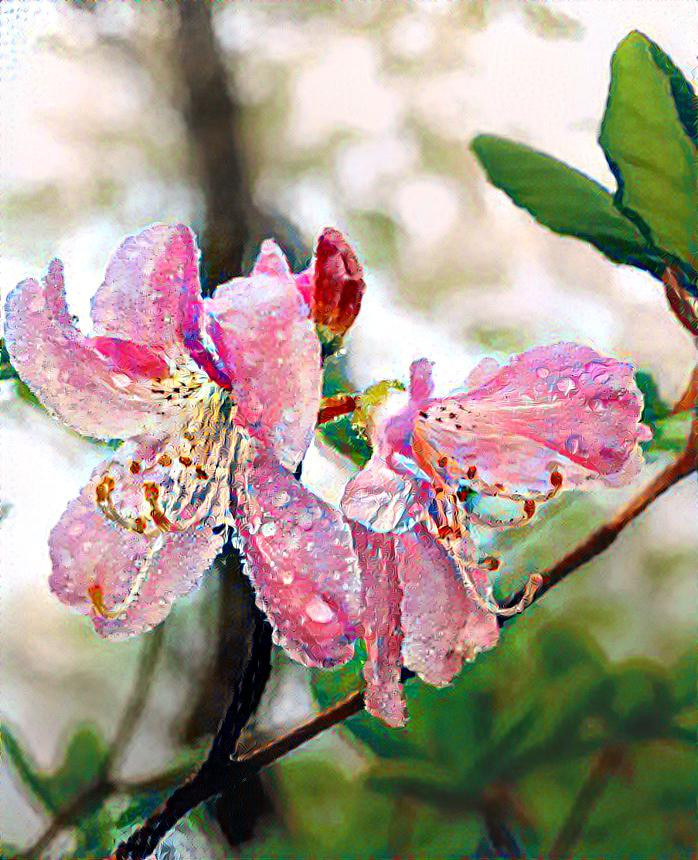 a dewy flower