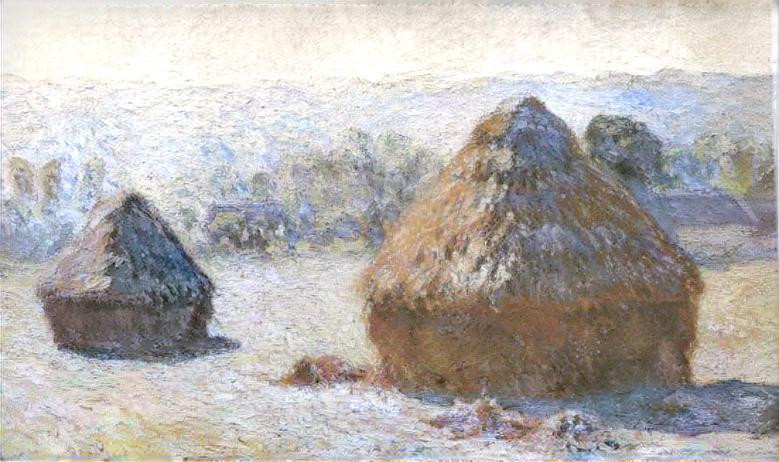 New Monet Hay Bales painting