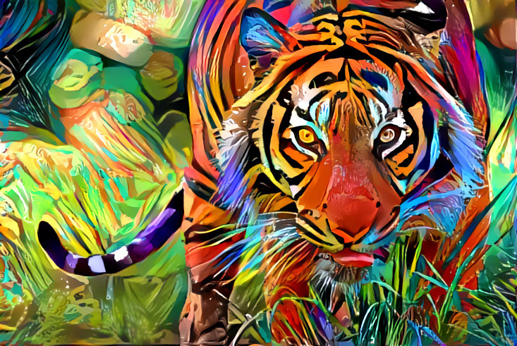 Deep Dream:Tiger (Ver.5)