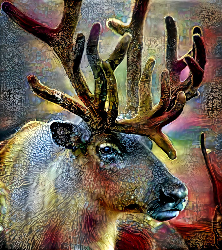 Caribou Under Northern LIghts