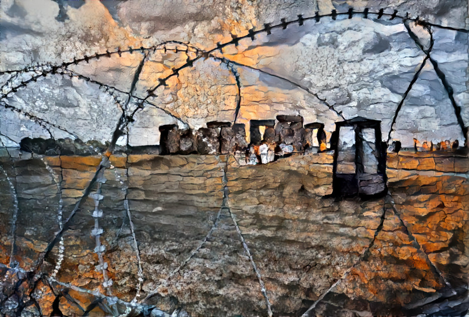 Stonehenge behind barbed wire