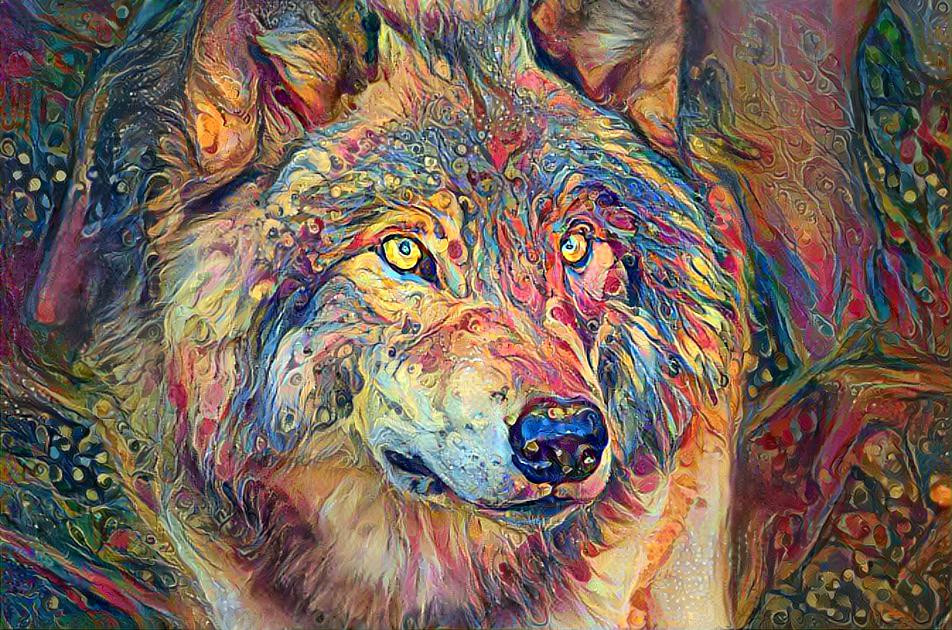 Colorful wolf 