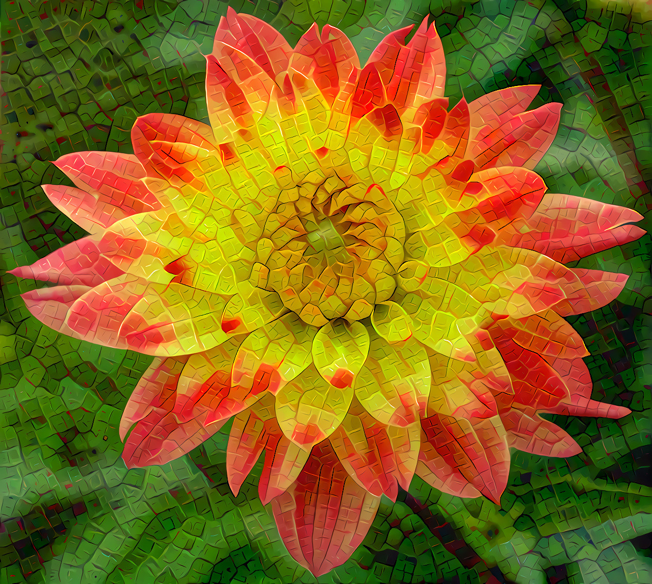 Red Yellow Dahlia