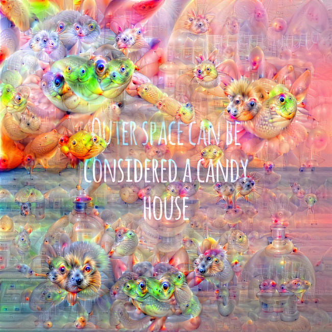 Outer space can be considered a candy house