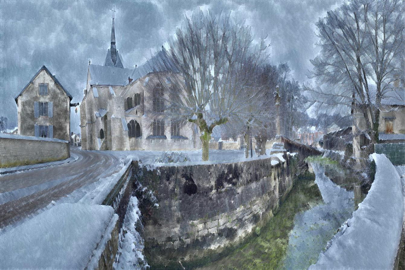 The old canal and the church