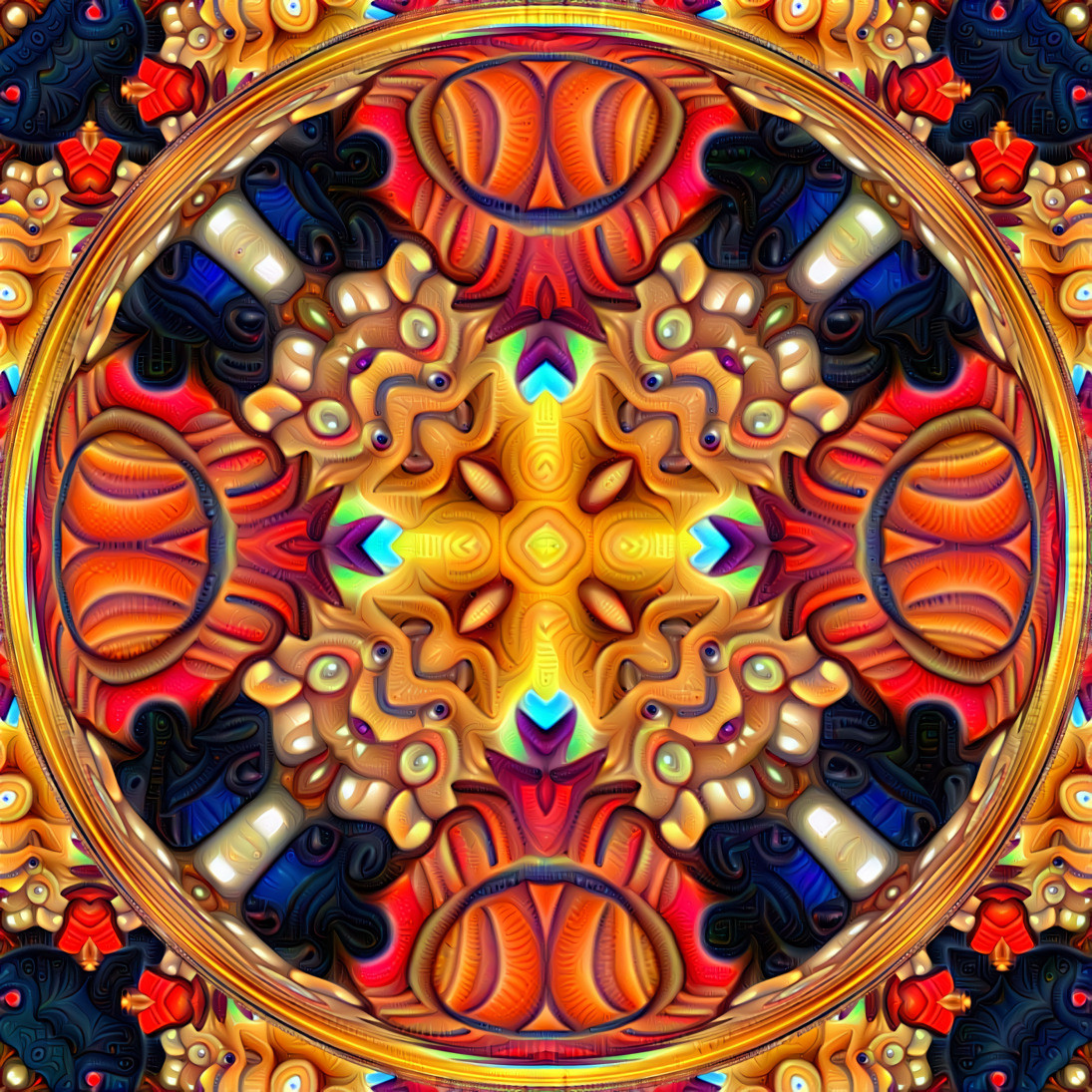 Deep dream mandala