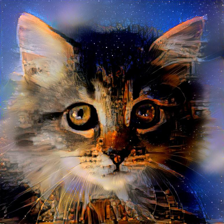 Style: Picture by geralt (Pixabay) ; Photo: StyleGAN2 generated cat