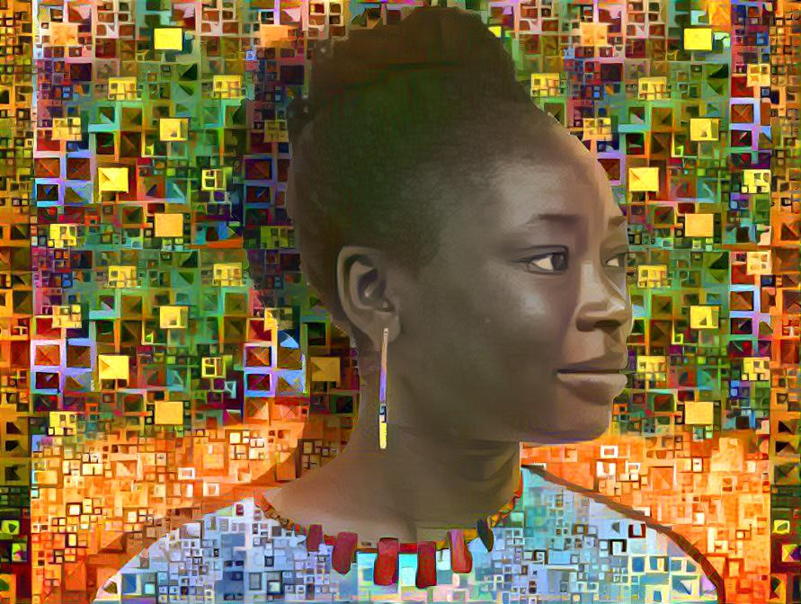 An earlier portrait of textile artist Okundaye.