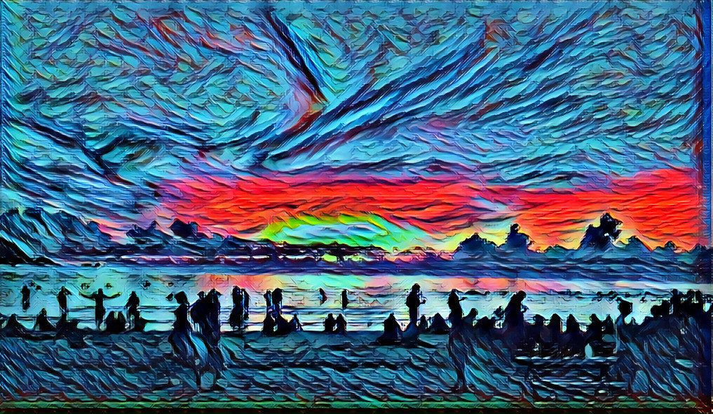 A beach scene