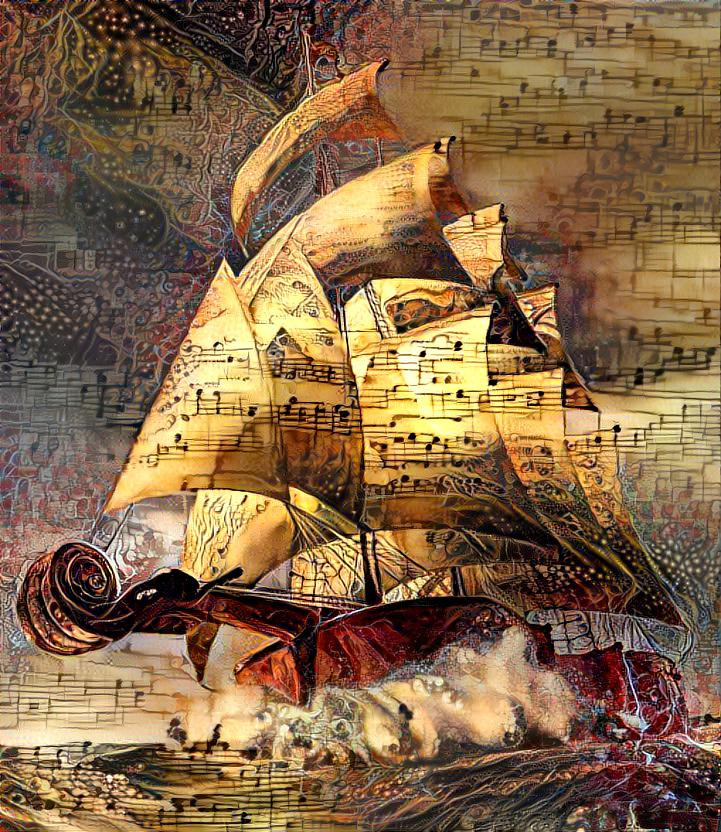 Violin ship