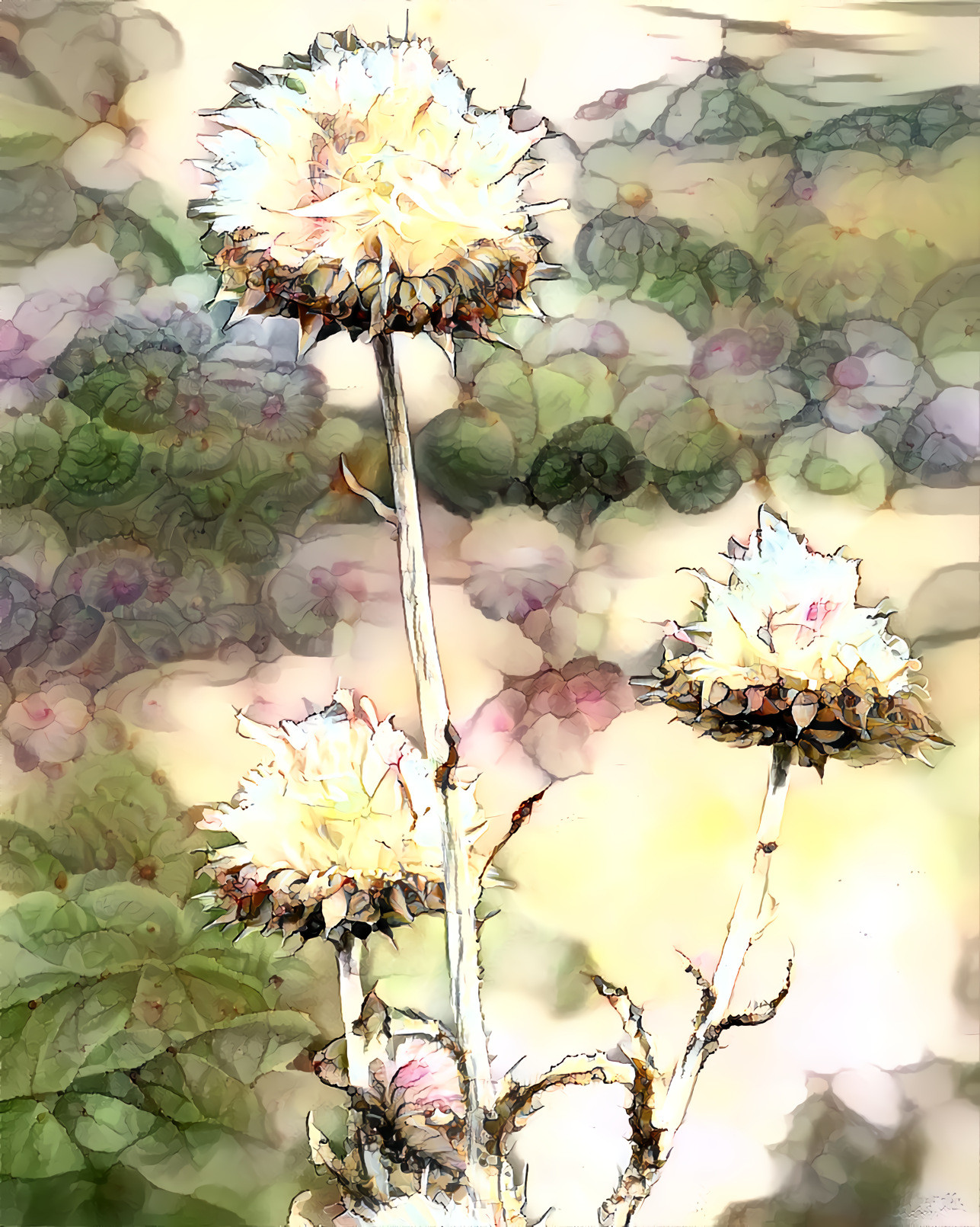 Autumn Thistles