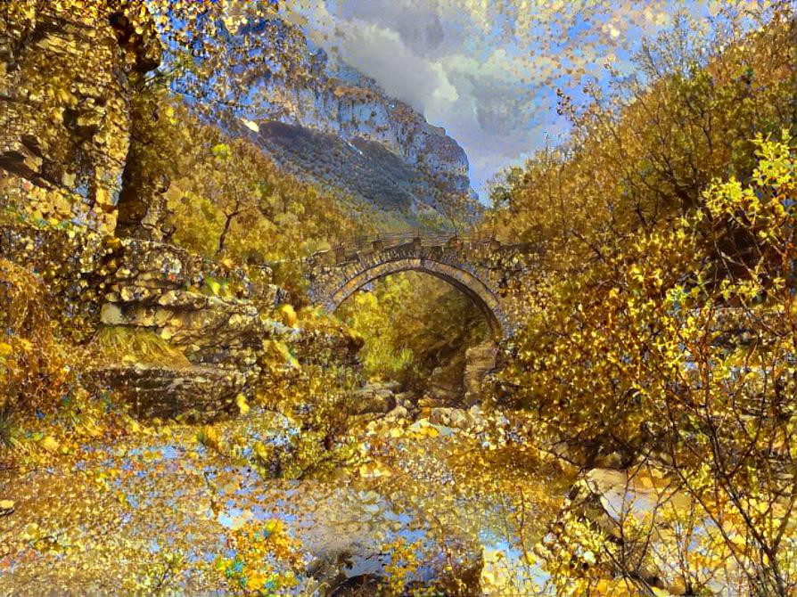 Lakos bridge in the Zagoria, Greece