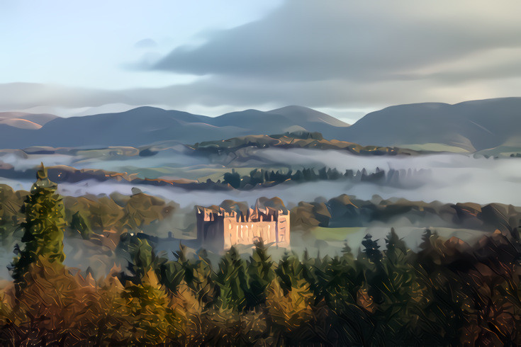 Castle in the fog