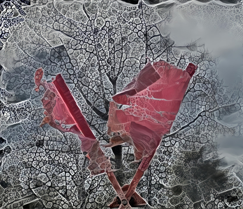 flags and tree