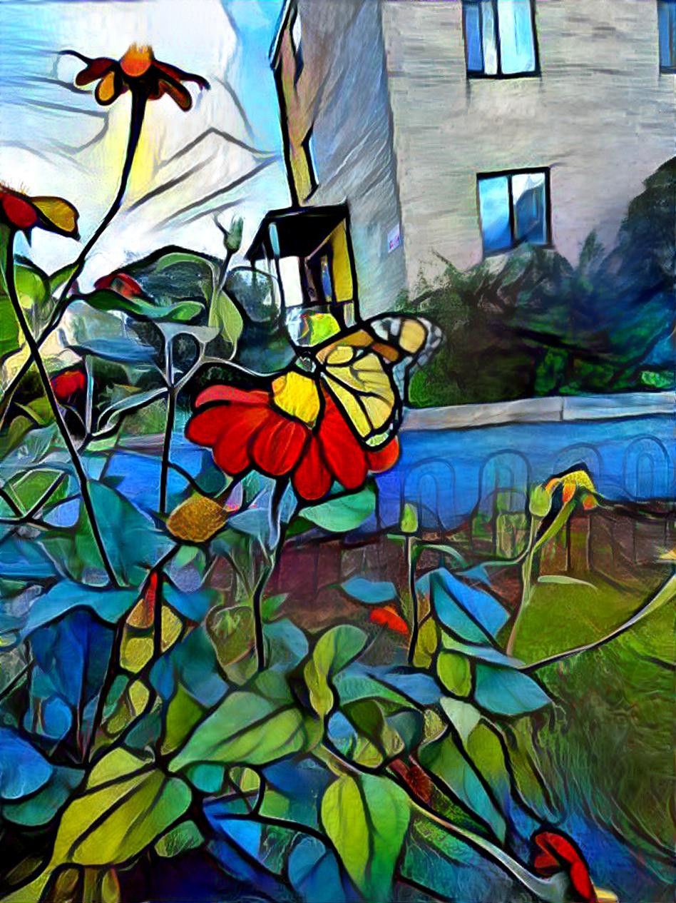 Stained glass butterfly