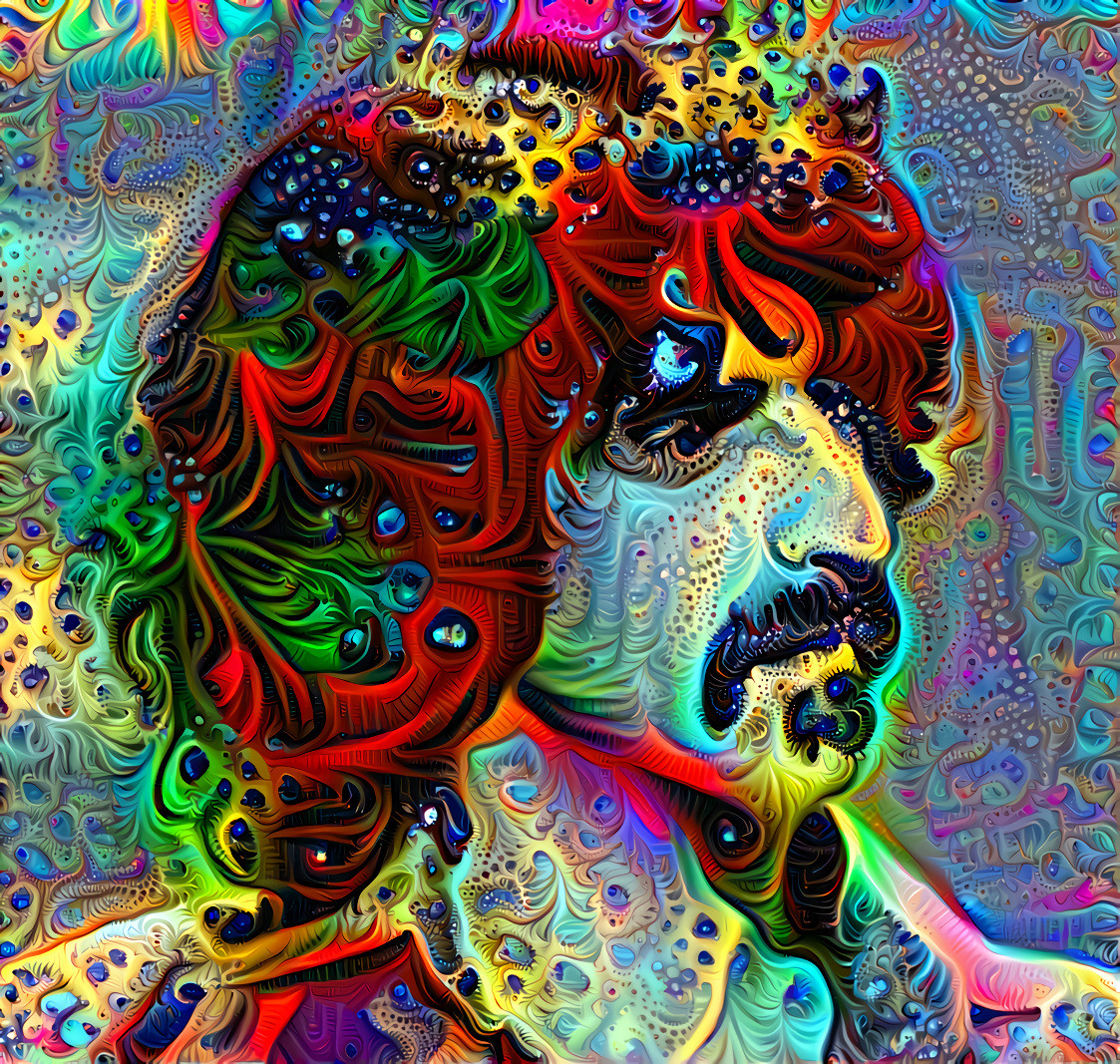 Frank after enhancements in deep dream mode