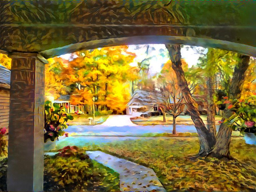 Porch View of Fall Colors