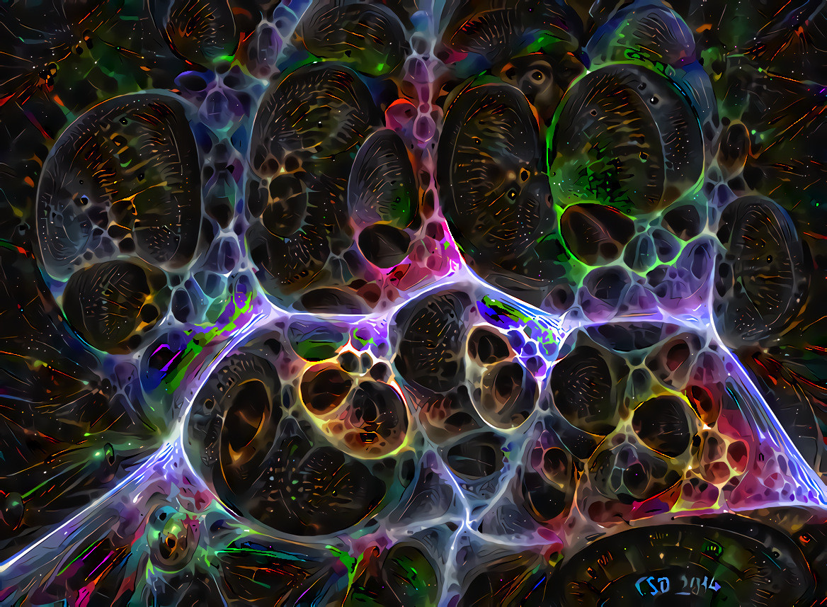 Skull fractal filtered with itself.