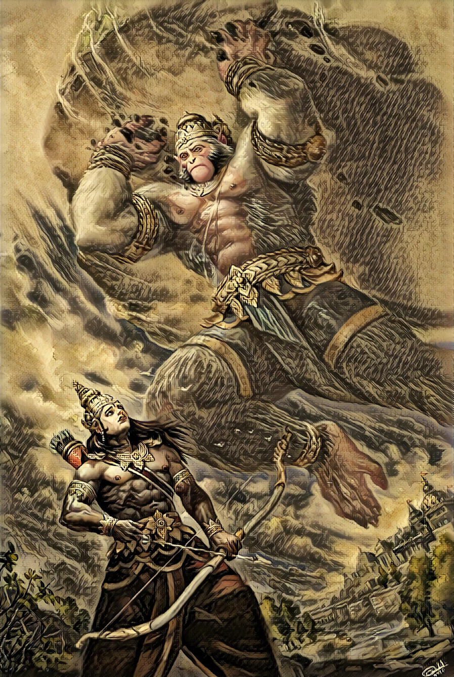 Hanuman and Lord Bharat