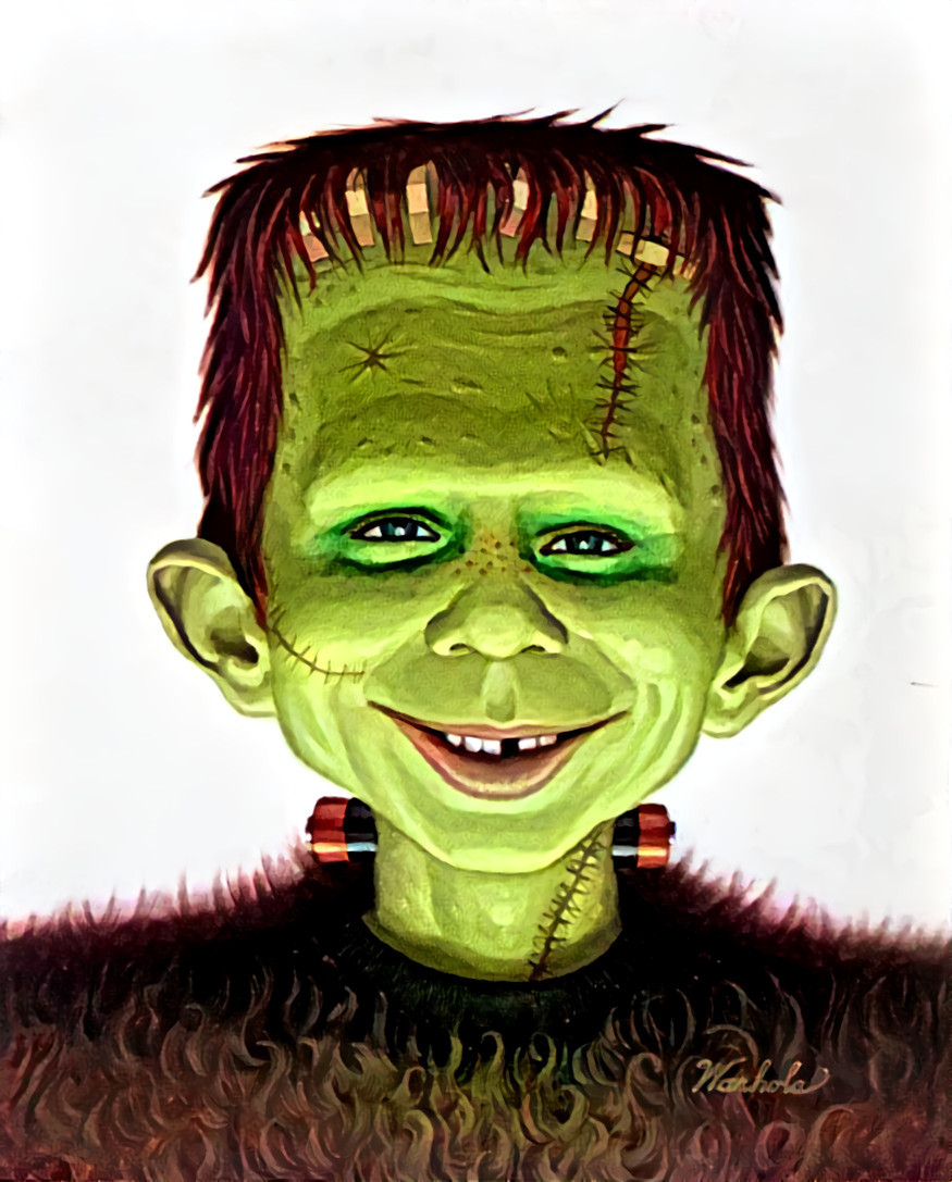 "Mad Alfrank Duracell" _ source: "MAD Alfred Frankenstein" - artwork by James Warhola _ (201115)