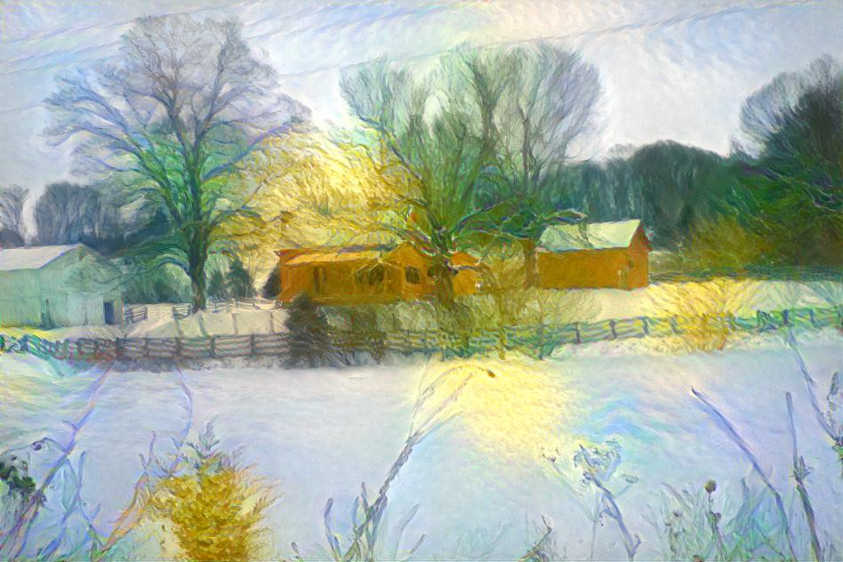 wintery farm