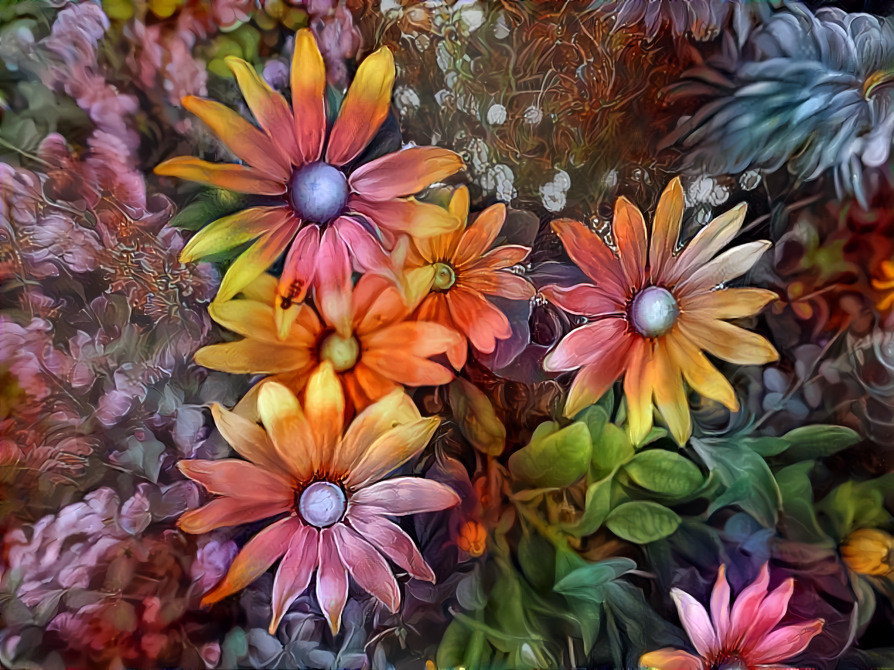 Rainbow flowers