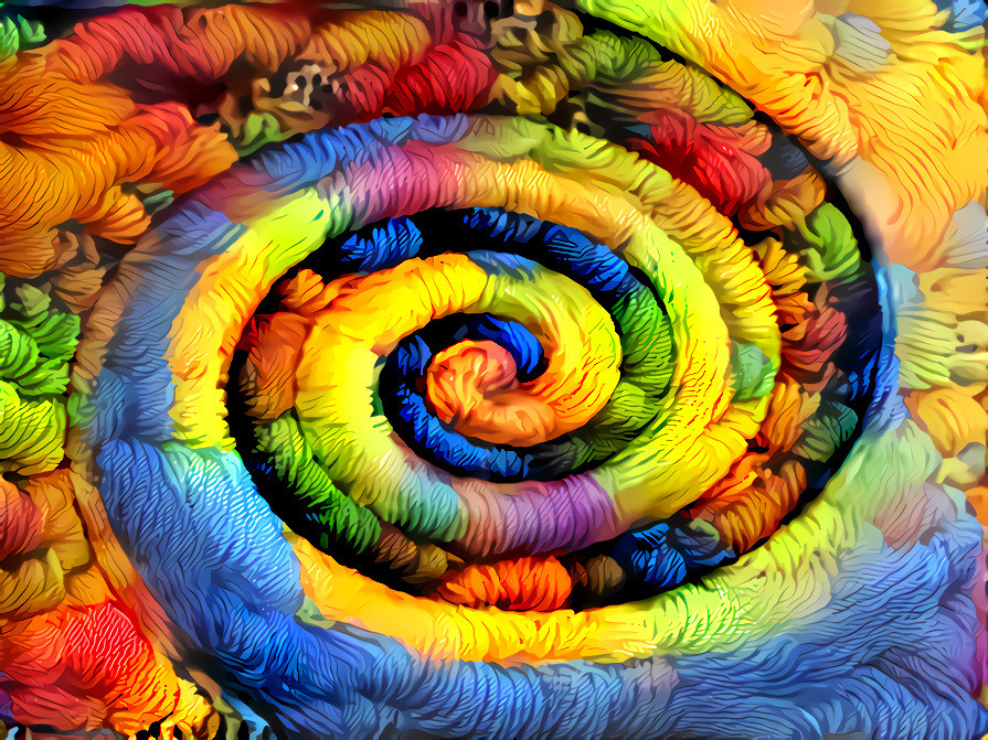 Twirling yarn