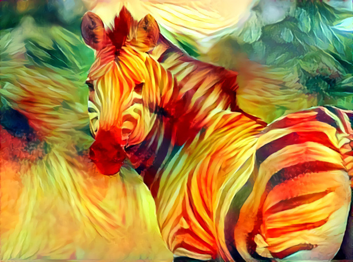 Colourful zebra