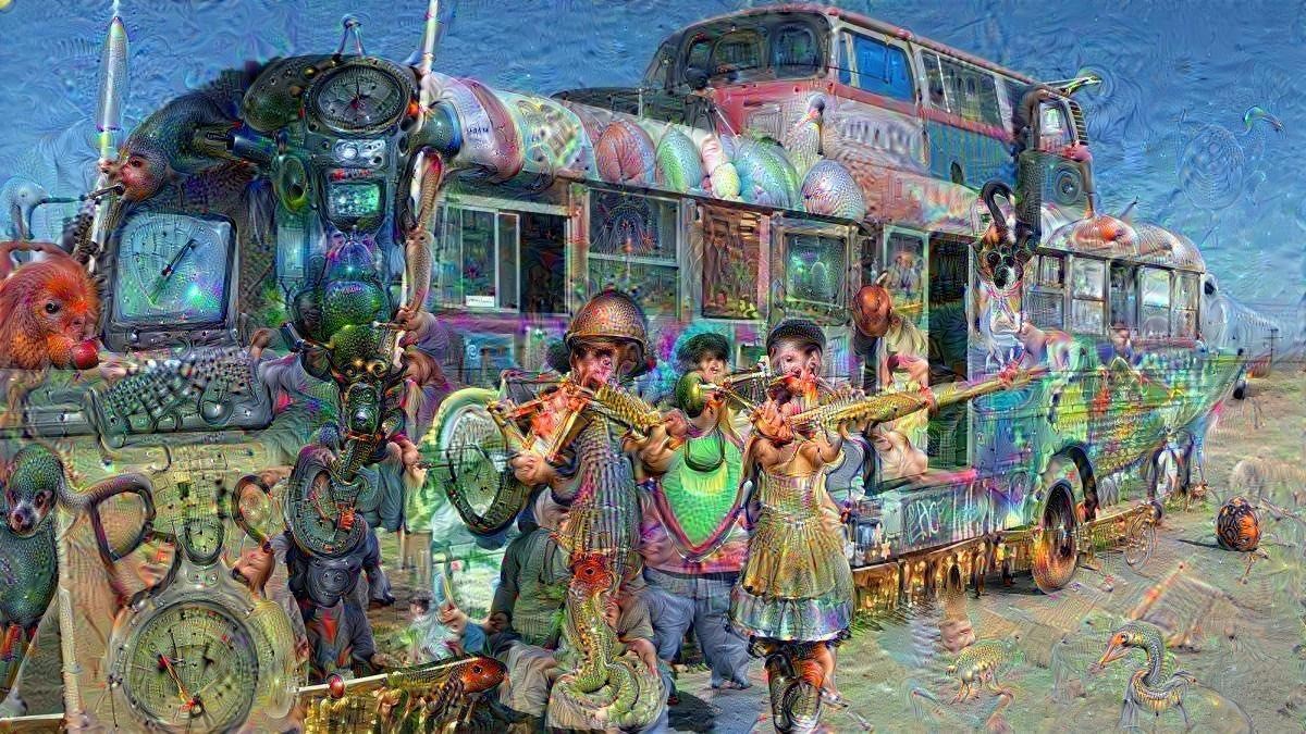 Hippie Kids With Their Bus