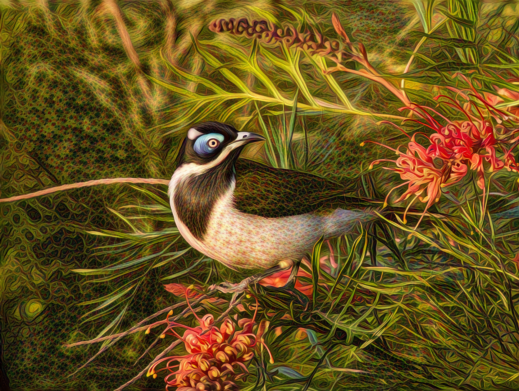 Blue Faced Honeyeater