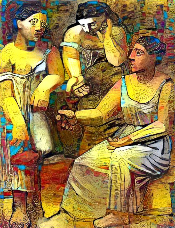 three yellow women, sorry picasso