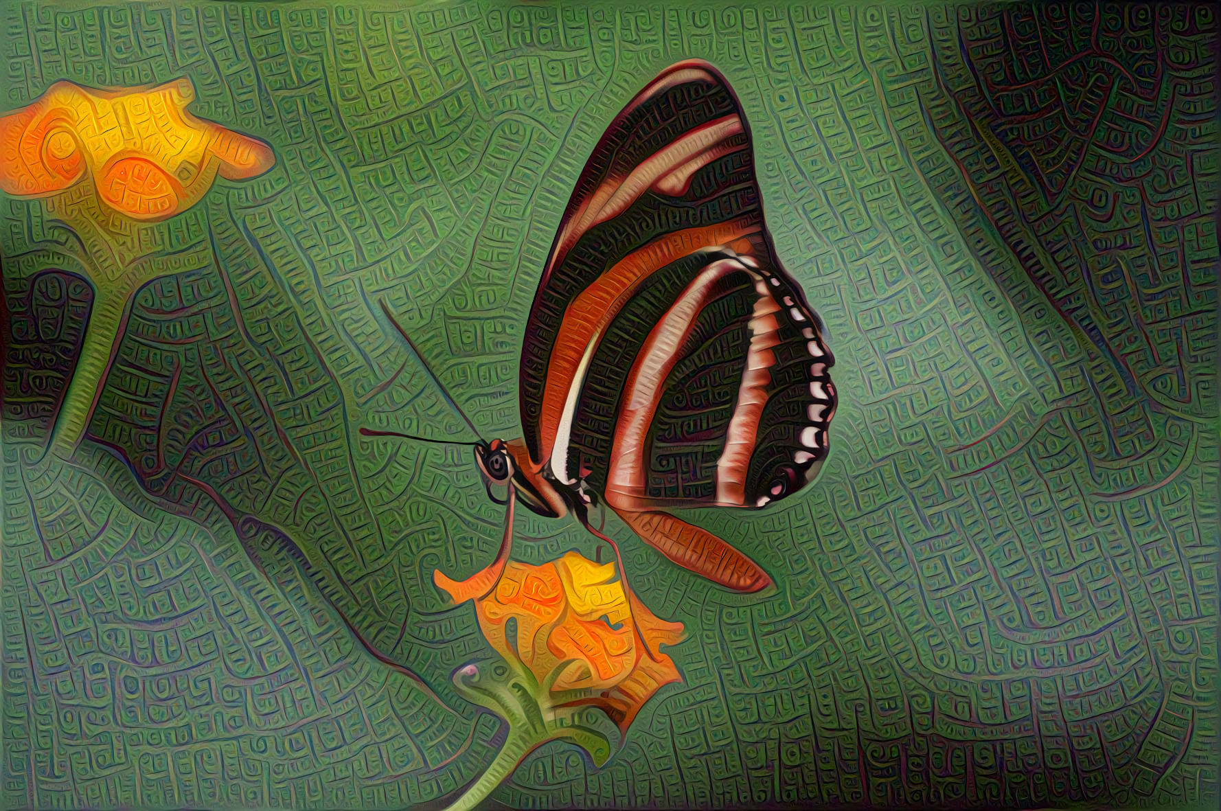 Black, White and Orange Butterfly