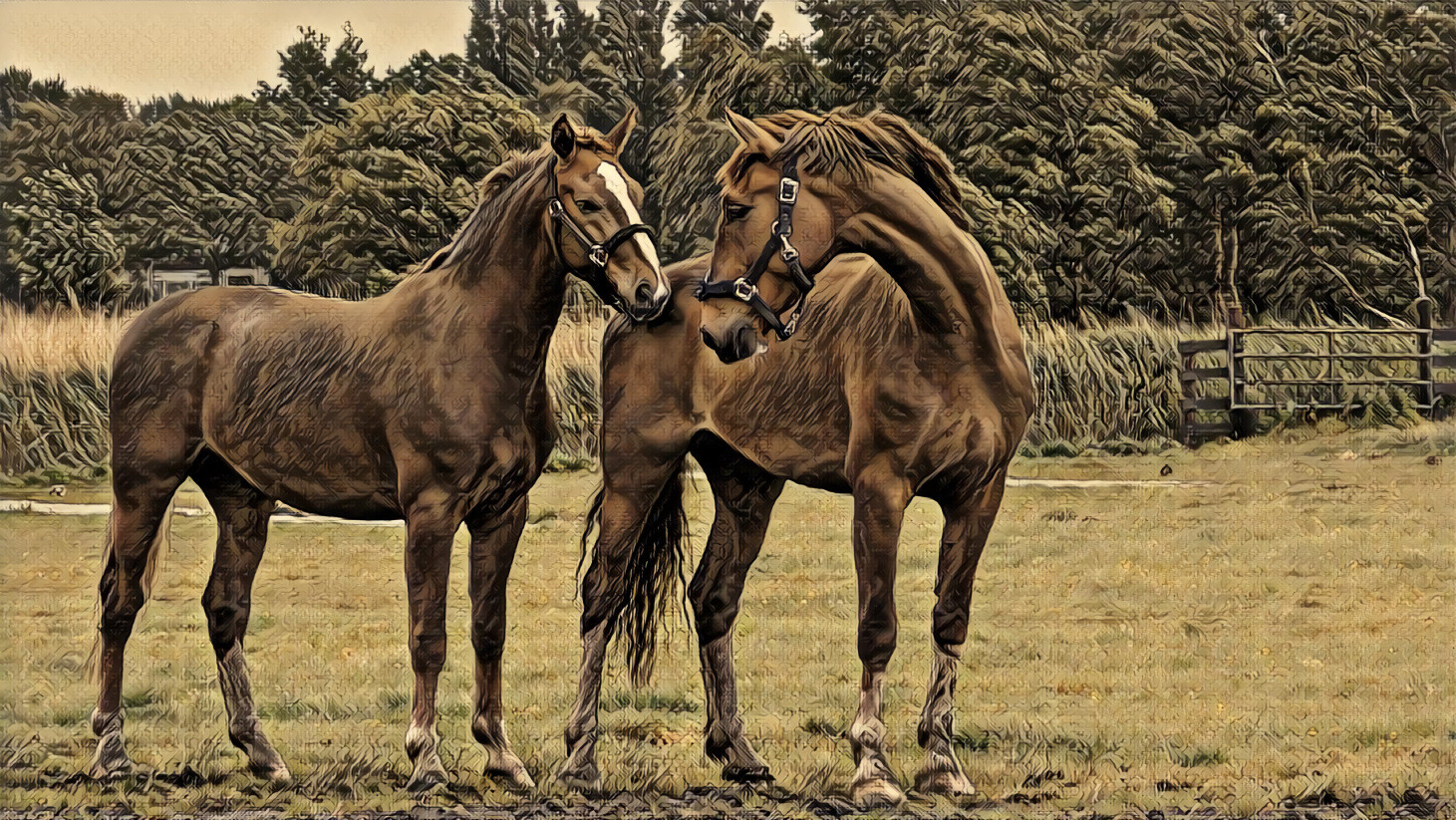 an old 'thin style'  Horses