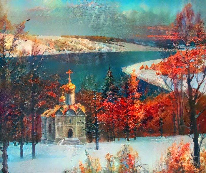 The first snow. /Oil painting by Maxim Baranov